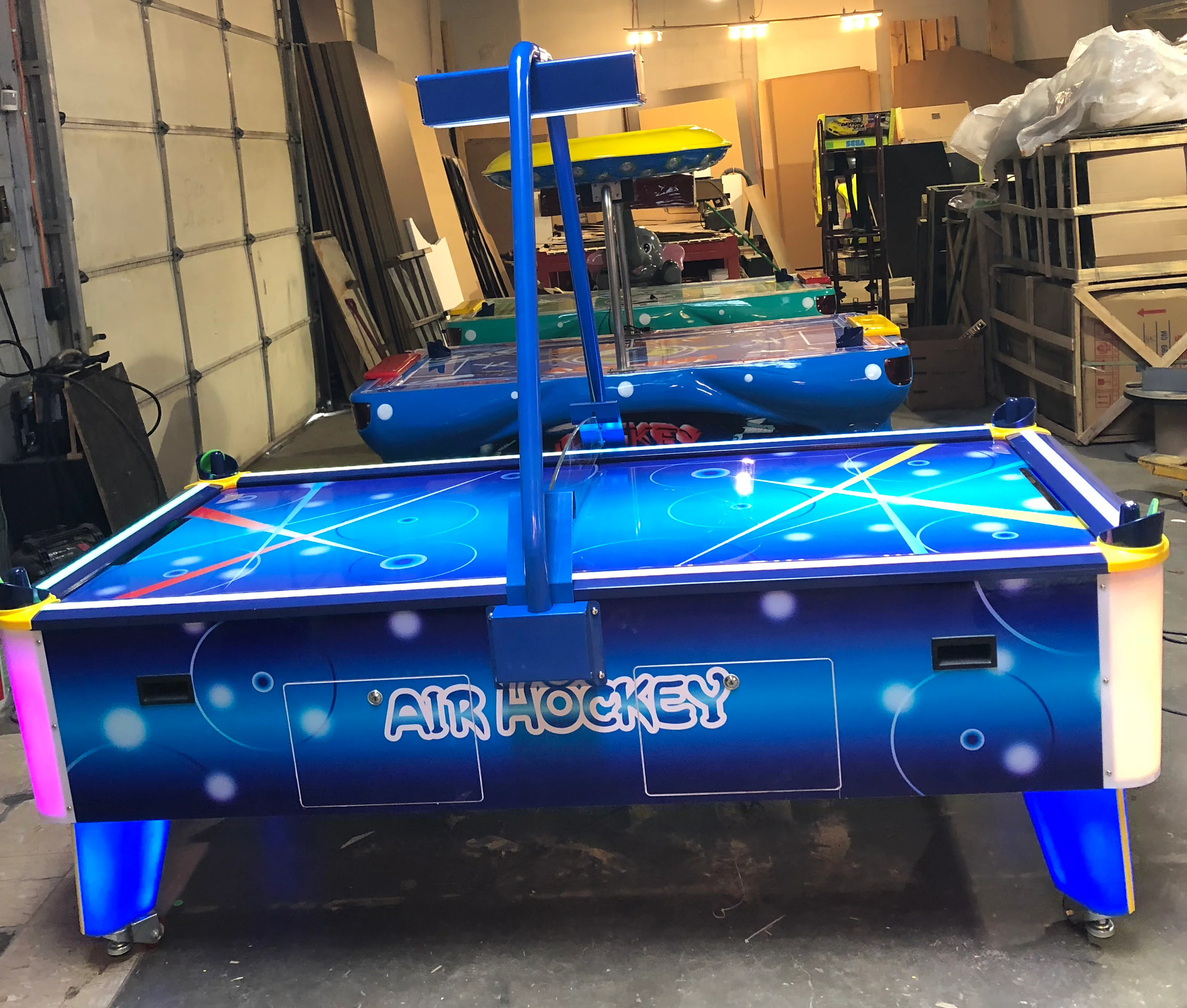 Fun Air Hockey Table, Arcade Style Coin Operated With Redemption Tickets-HEAVY DUTY, COIN OPERATED, COMMERCIAL GRADE WITH FREE PLAY OPTION - Image 6