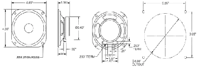 ARCADE 4" UNSHIELDED SPEAKER, 8 OHM, 8 W - FREE SHIPPING - Image 3