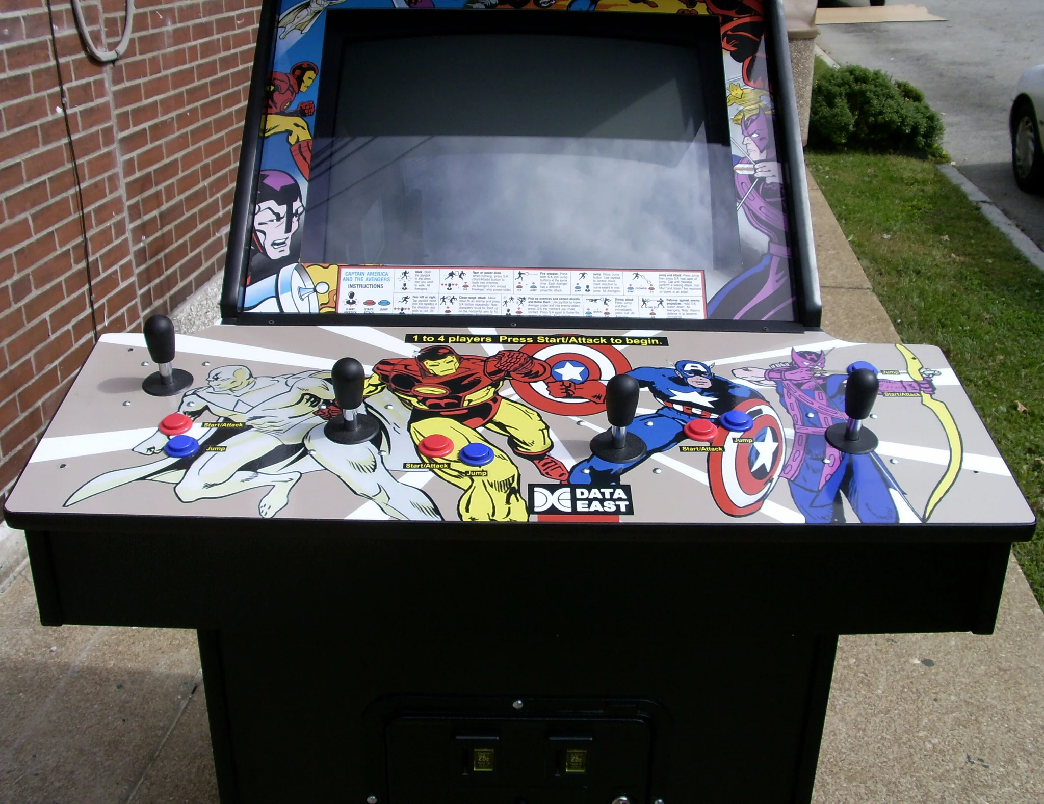 CAPTAIN AMERICA ARCADE WITH A LOTS OF NEW PARTS- EXTRA SHARP-New Parts, Heavy Duty, Coin Operated, Commercial Grade With Free Play Option - Image 2
