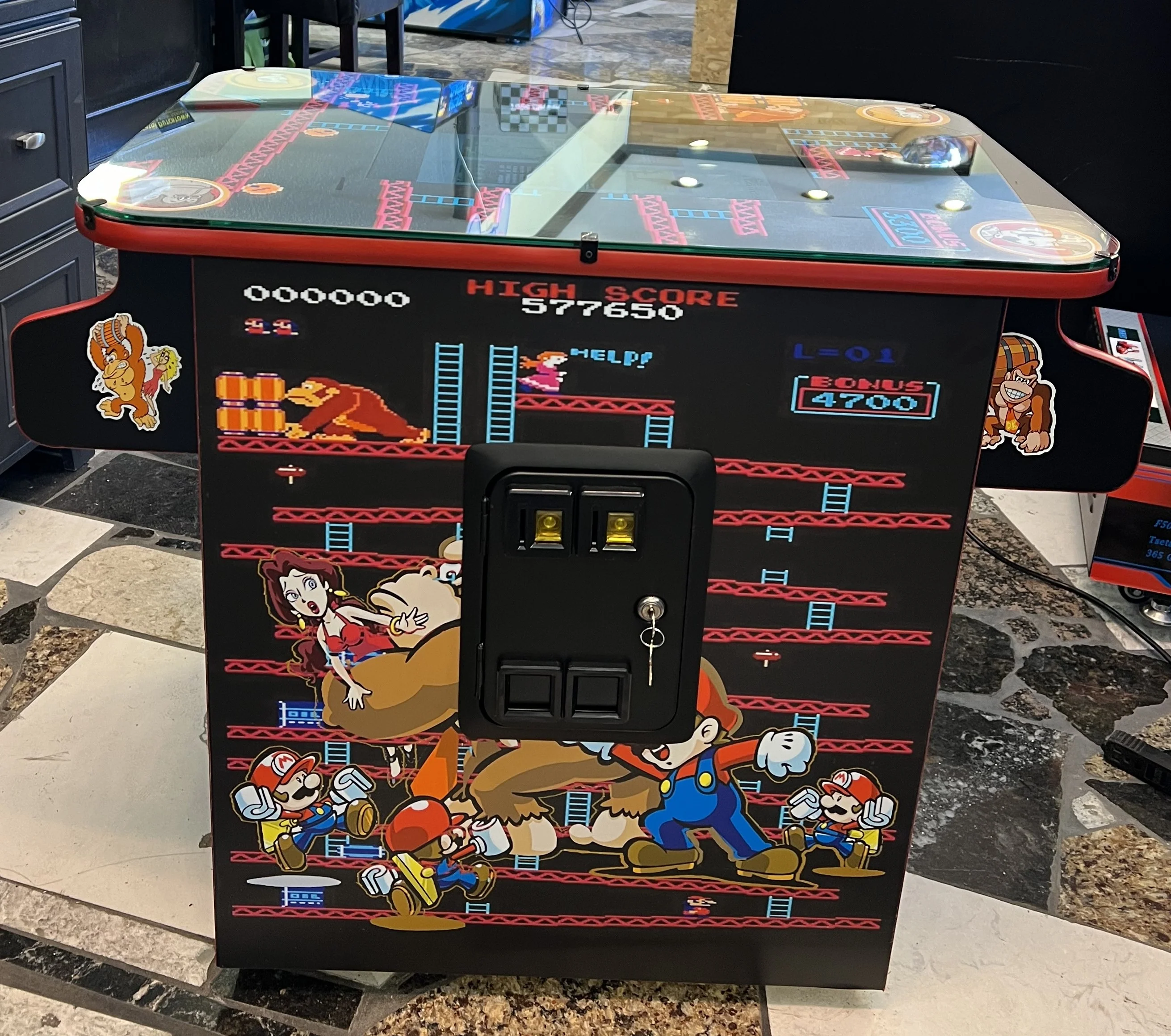 Donkey Kong Cocktail Arcade - Plays 60 games - Lots of New Parts - Free Shipping - Image 4