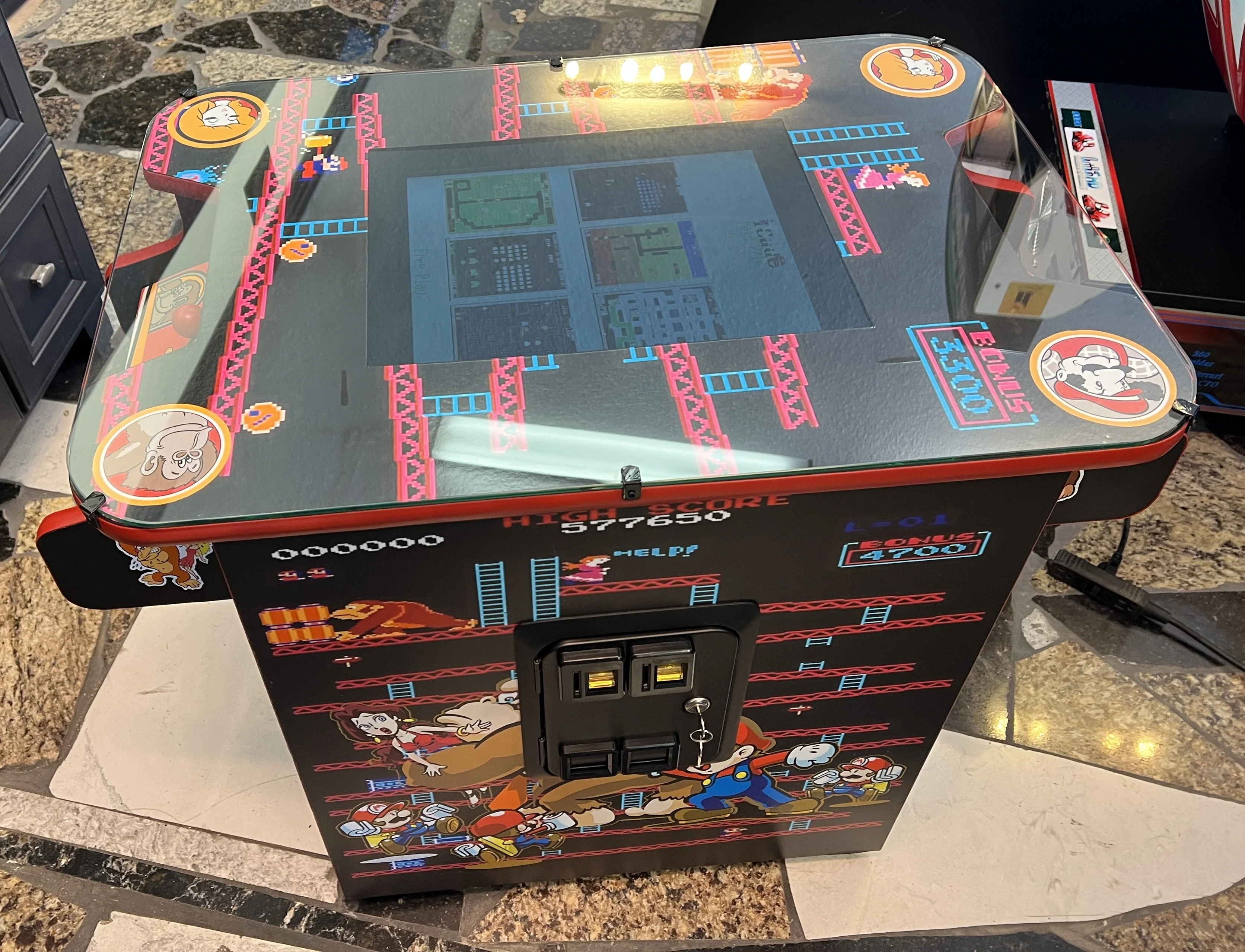 Donkey Kong Cocktail Arcade - Plays 60 games - Lots of New Parts - Free Shipping - Image 5