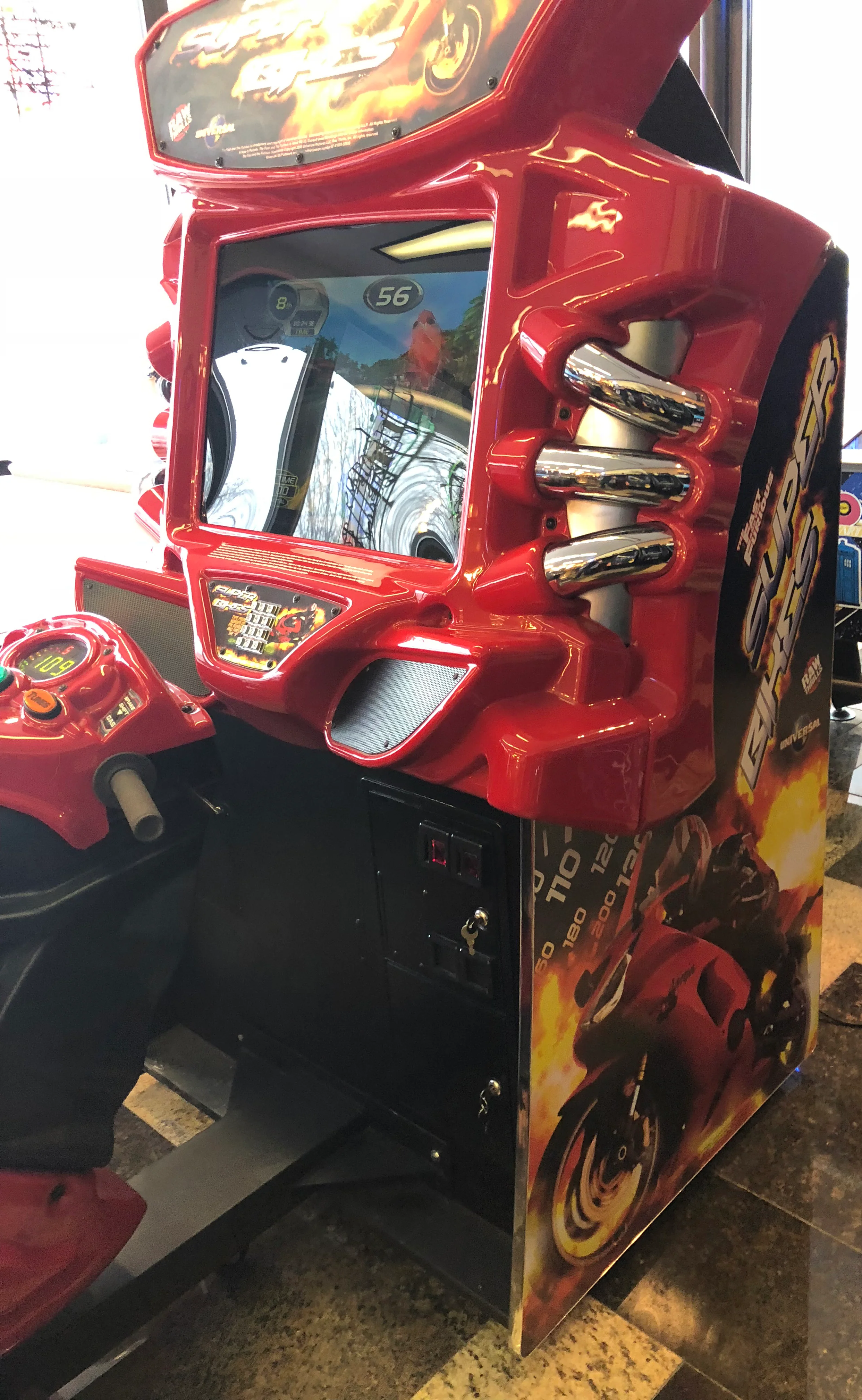 Fast & Furious Super Bike Sit Down Arcade Game By Raw Thrills, Refurbished , LCD Monitor, Sharp-HEAVY DUTY, COIN OPERATED, COMMERCIAL GRADE WITH FREE PLAY OPTION - Image 4