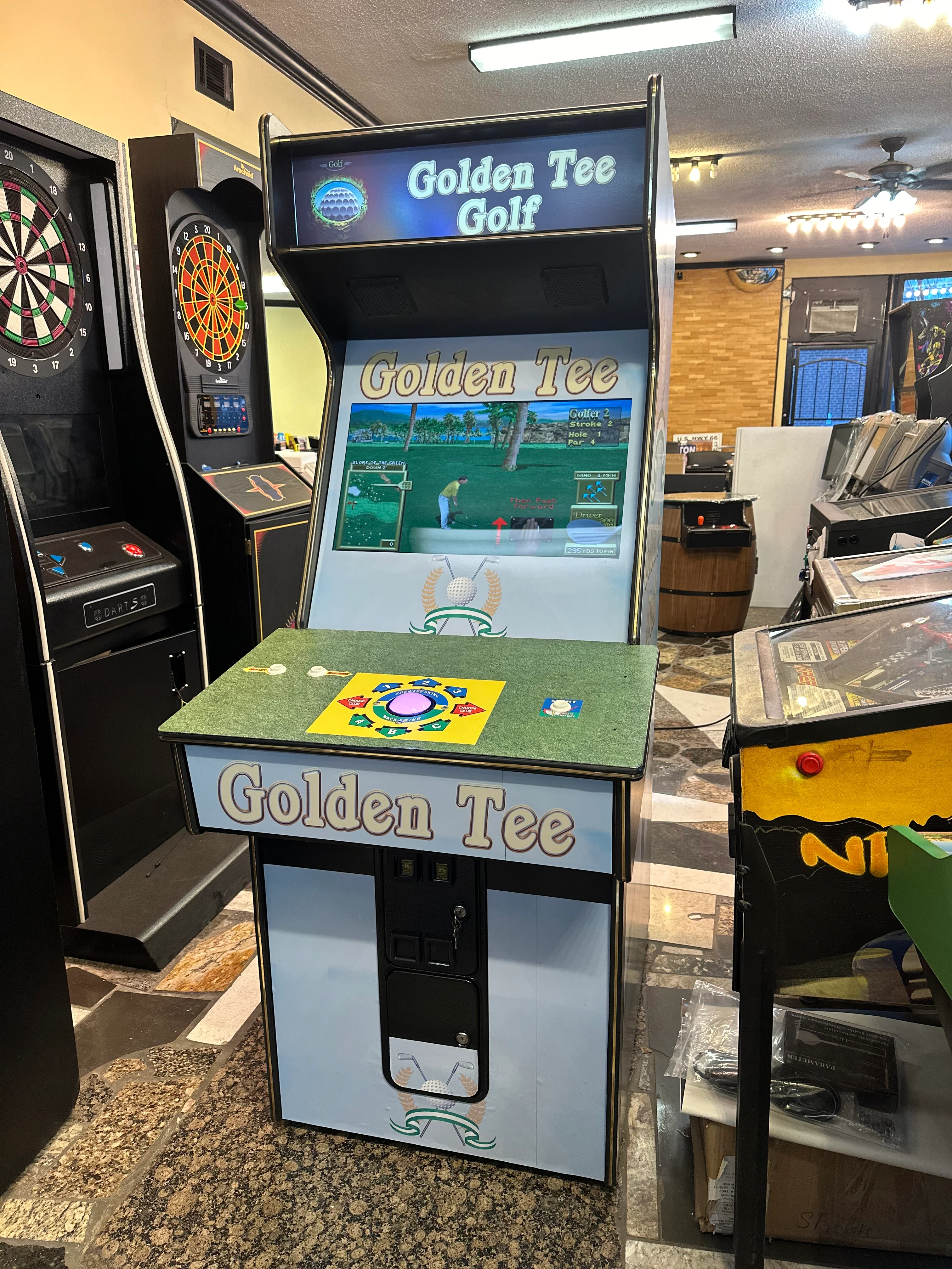 GOLDEN TEE 2000 WITH LOTS OF NEW PARTS-EXTRA SHARP-HEAVY DUTY, COIN OPERATED, COMMERCIAL GRADE WITH FREE PLAY OPTION - Image 7