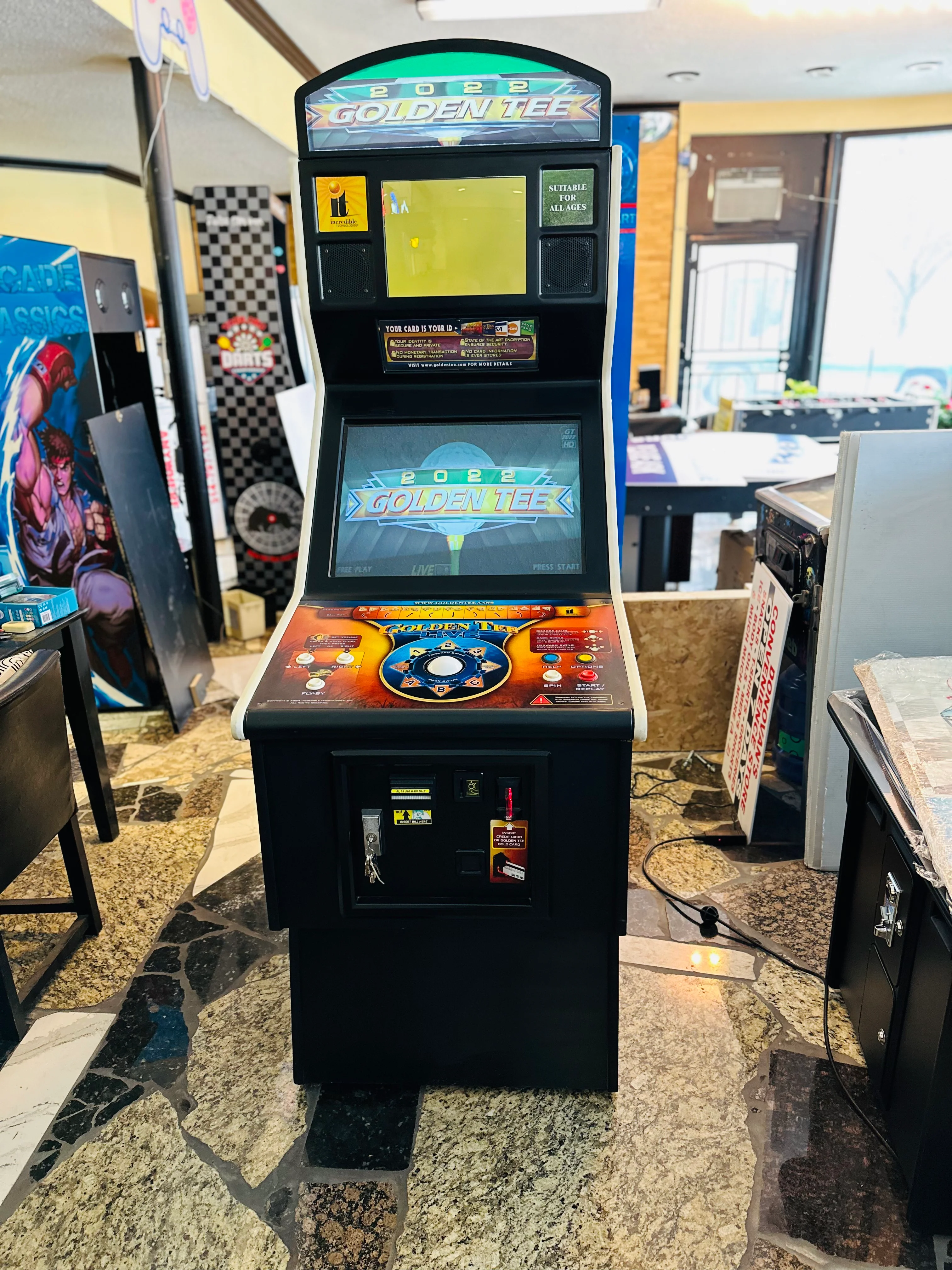 GOLDEN TEE 2022 REFURBISHED - WITH LOTS OF NEW PARTS-EXTRA SHARP-HEAVY DUTY, COIN OPERATED, COMMERCIAL GRADE WITH FREE PLAY OPTION - Image 5
