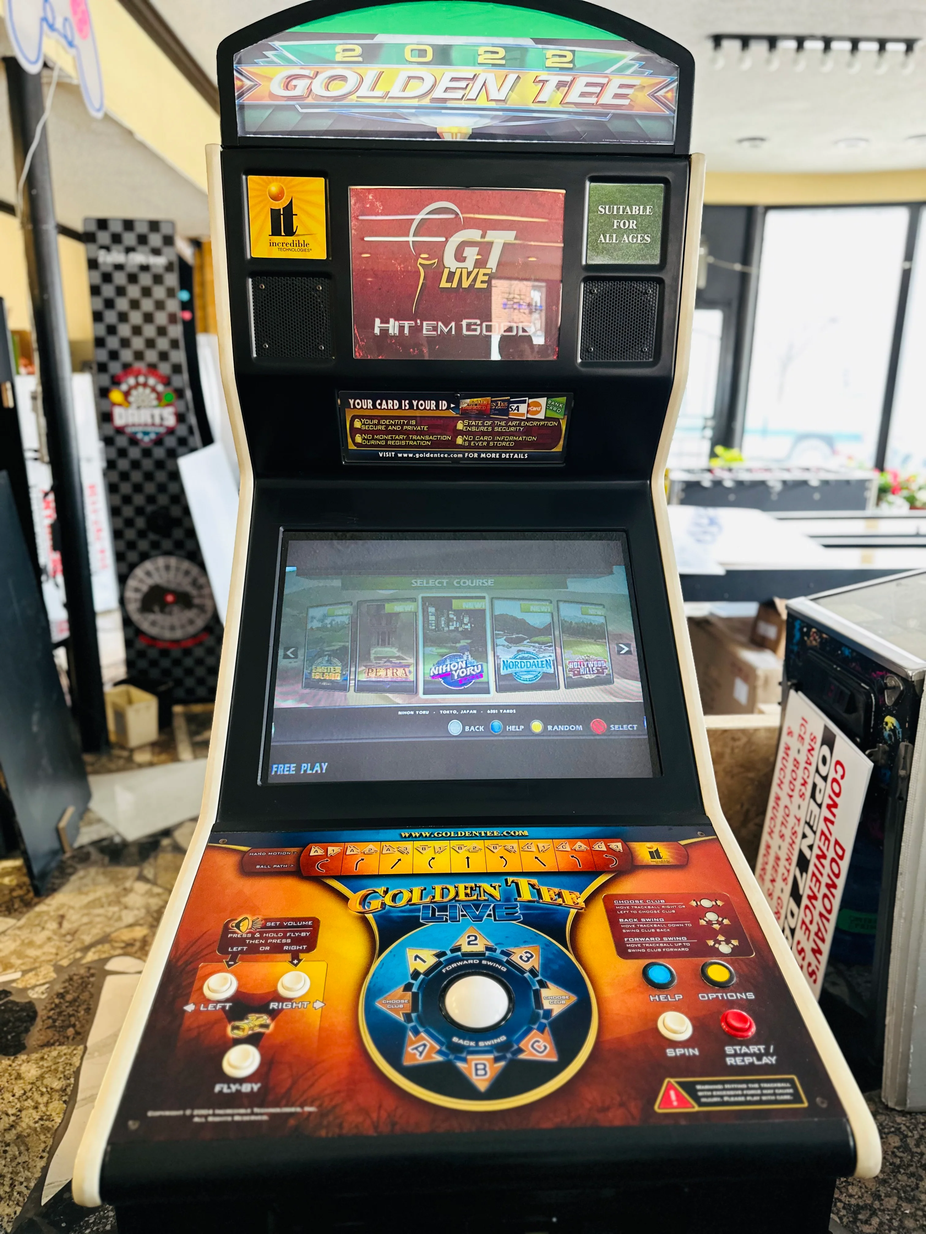 GOLDEN TEE 2022 REFURBISHED - WITH LOTS OF NEW PARTS-EXTRA SHARP-HEAVY DUTY, COIN OPERATED, COMMERCIAL GRADE WITH FREE PLAY OPTION - Image 7