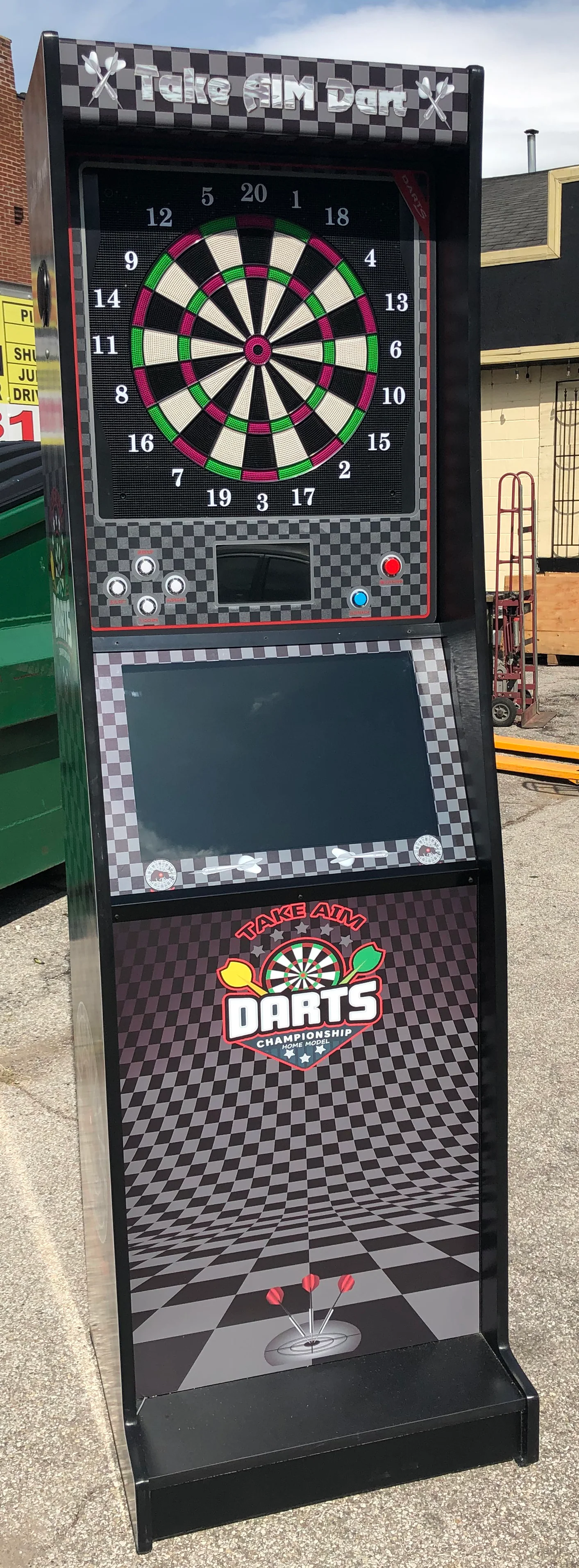 Dart Machine-Heavy Duty Commercial Grade Take Aim Dart Coin Operated With Dollar Bill Acceptor- Brand New With 23" Monitor - Image 5