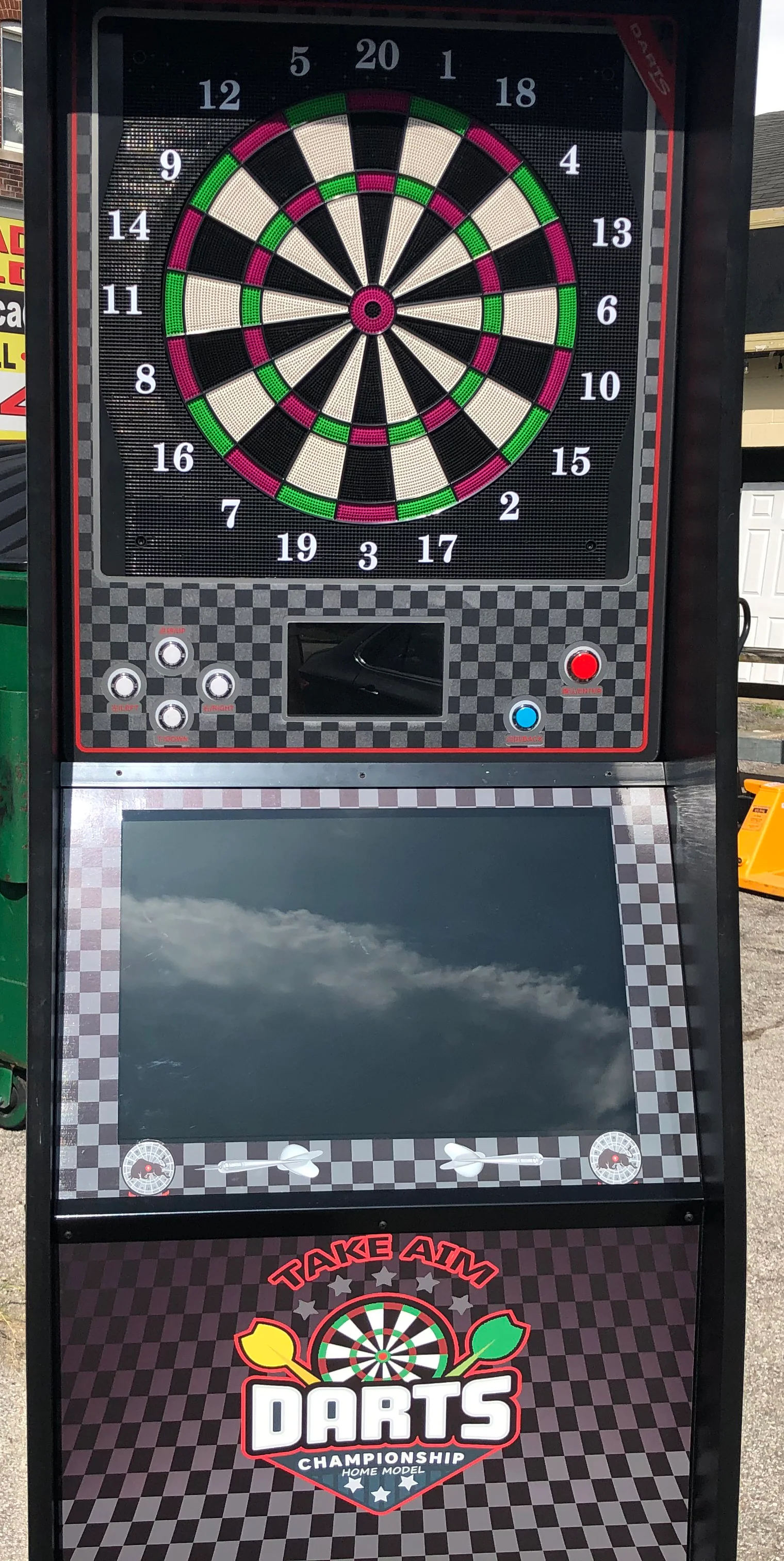 Dart Machine-Heavy Duty Commercial Grade Take Aim Dart Coin Operated With Dollar Bill Acceptor- Brand New With 23" Monitor - Image 6
