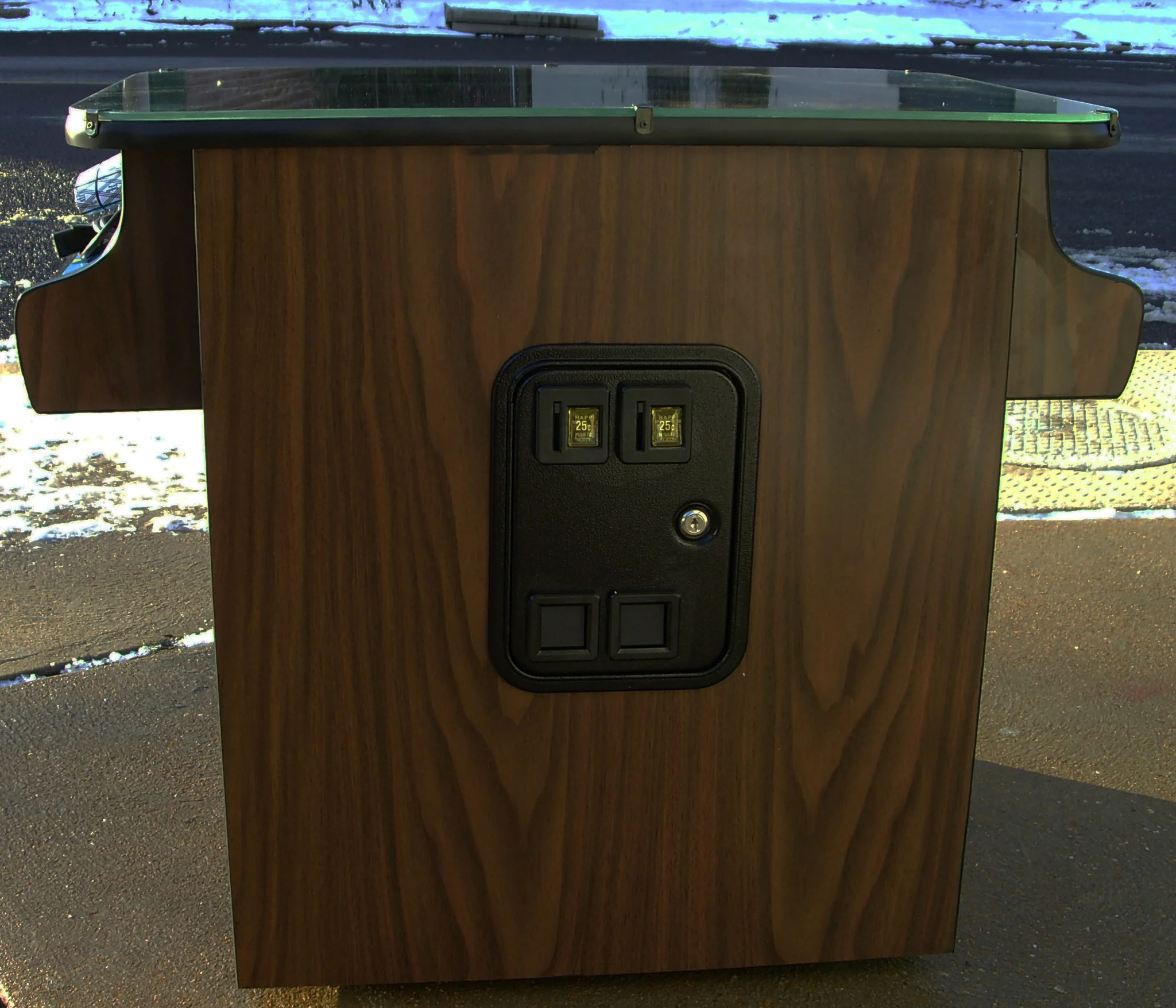 MS PACMAN COCKTAIL ARCADE IN WALNUT , PLAYS MS PACMAN AND GALAGA TOO-FREE SHIPPING- 1 YEAR PARTS WARRANTY - Image 3