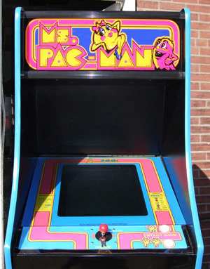 MS PACMAN WITH ALL  NEW PARTS-LOOKS AND PLAY LIKE A NEW GAME-HEAVY DUTY, COIN OPERATED, COMMERCIAL GRADE WITH FREE PLAY OPTION - Image 5