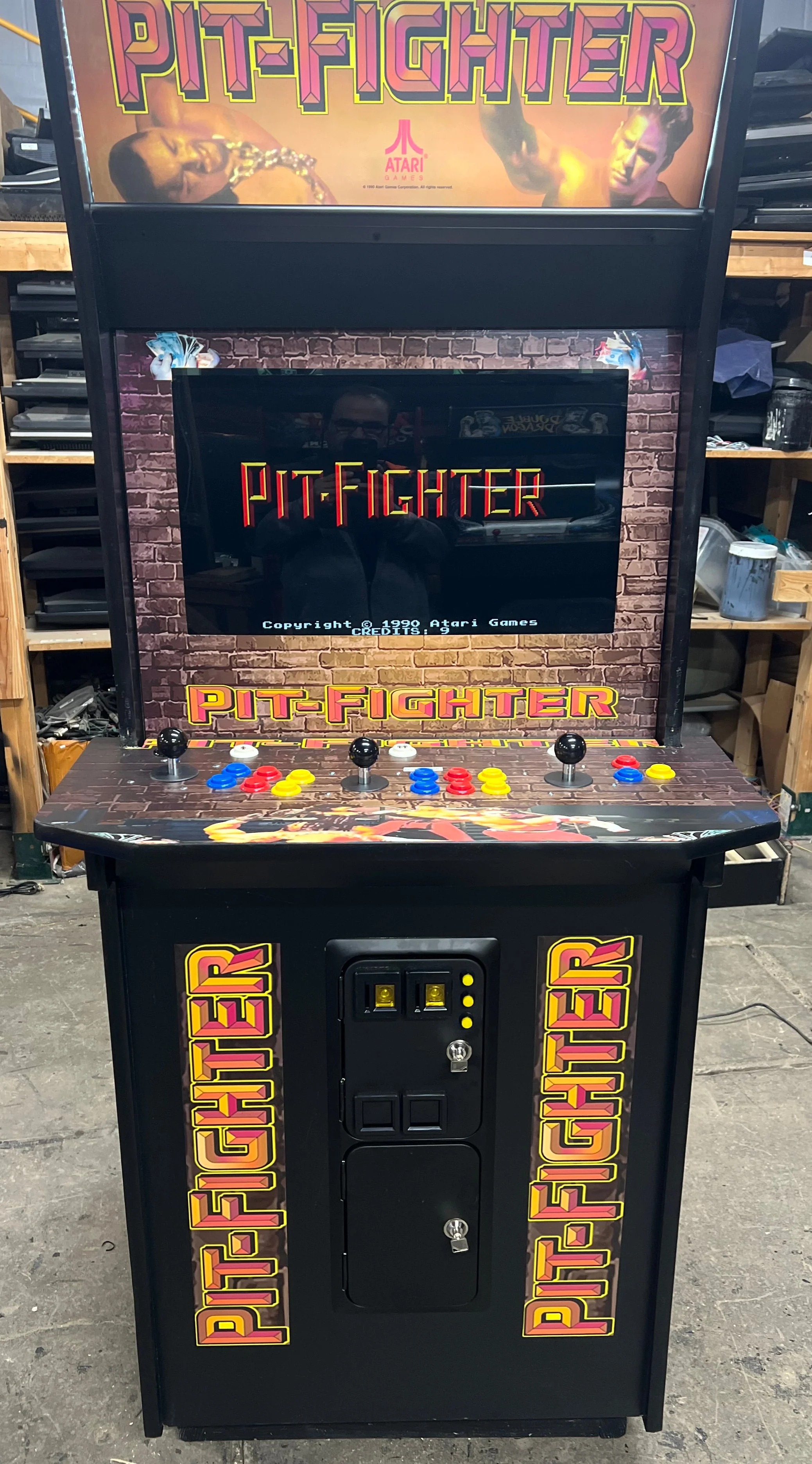 Pit Fighter Arcade With All New Parts, Heavy Duty , Commercial Grade, Coin Operated With Free Play Option - Free Shipping - Image 2