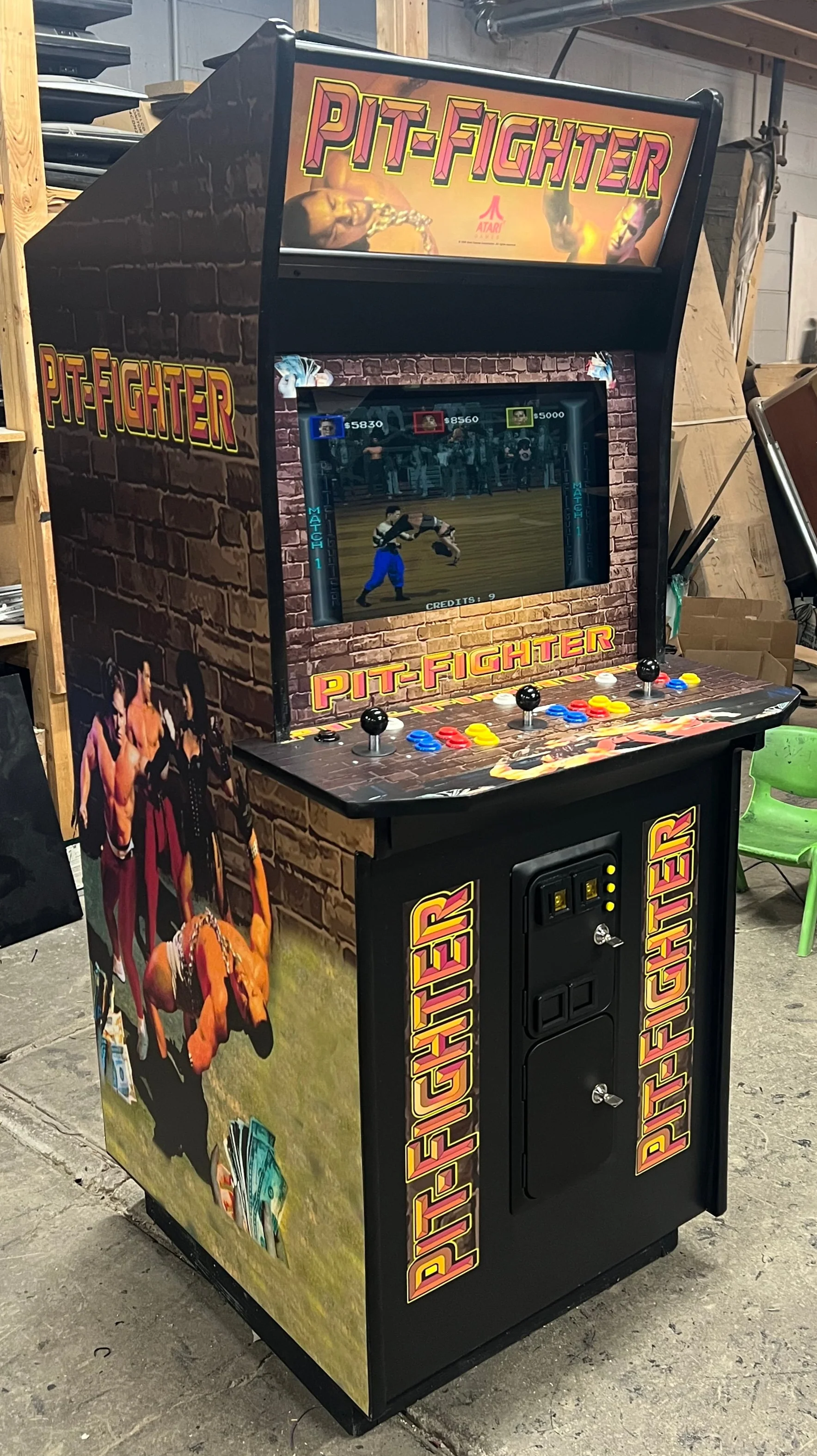 Pit Fighter Arcade With All New Parts, Heavy Duty , Commercial Grade, Coin Operated With Free Play Option - Free Shipping - Image 6