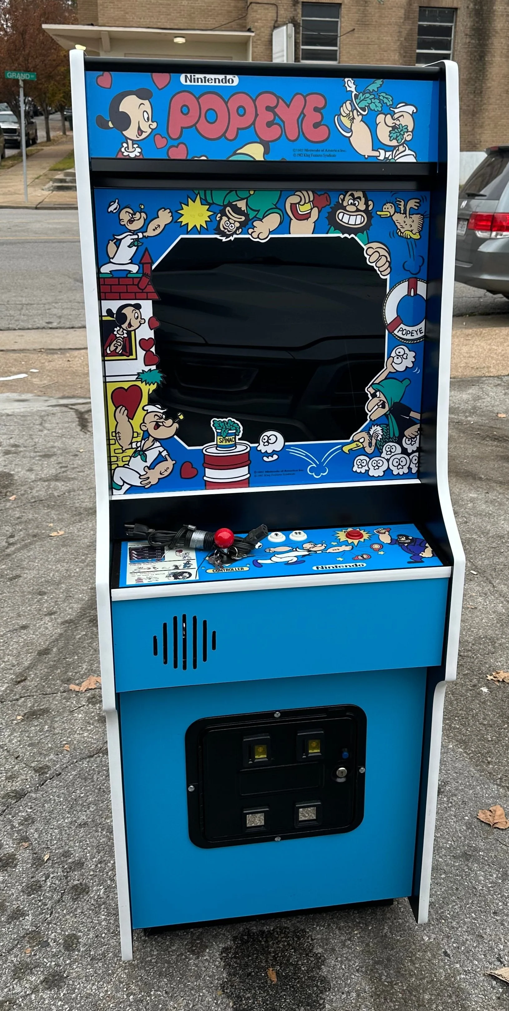 POPEYE ARCADE GAME WITH LOTS OF NEW PARTS-SHARP-HEAVY DUTY, COIN OPERATED, COMMERCIAL GRADE WITH FREE PLAY OPTION - Image 4