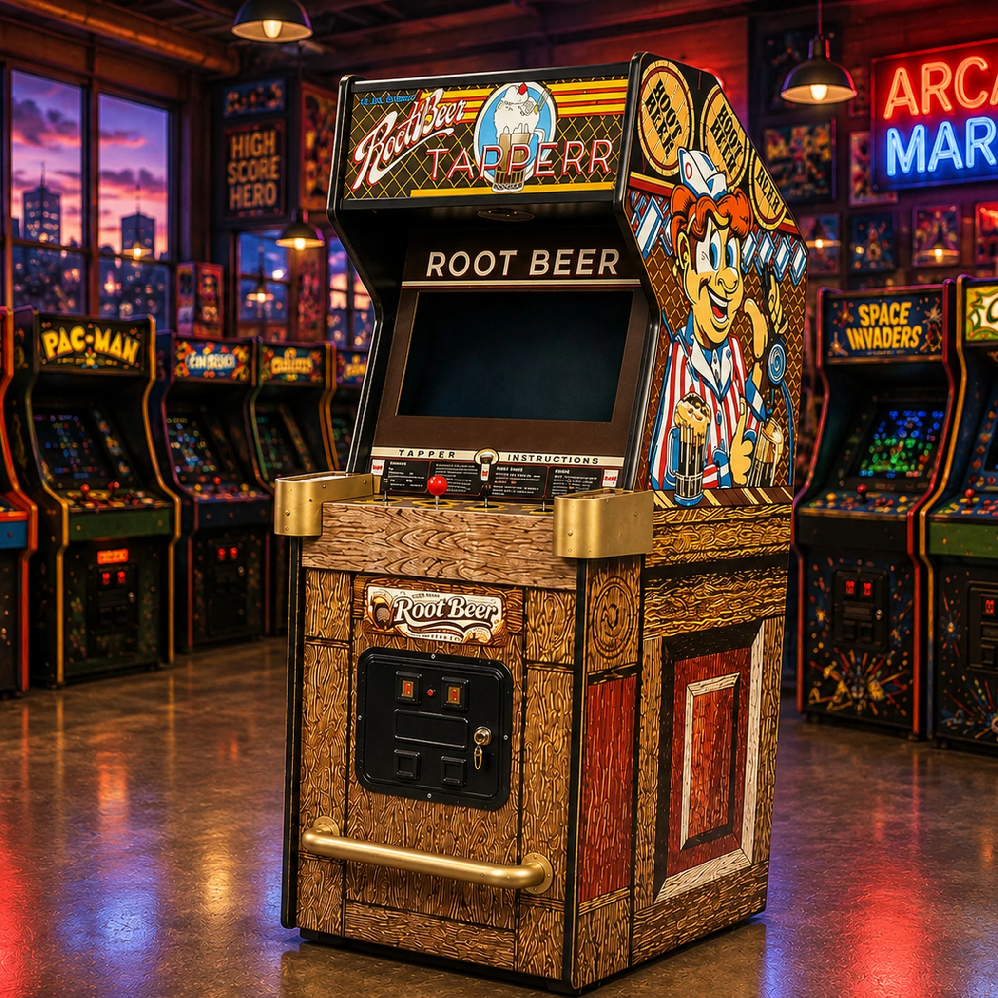 Root Beer Tapper Arcade Game, New Parts, Sharp-HEAVY DUTY, COIN OPERATED, COMMERCIAL GRADE WITH FREE PLAY OPTION - Image 2