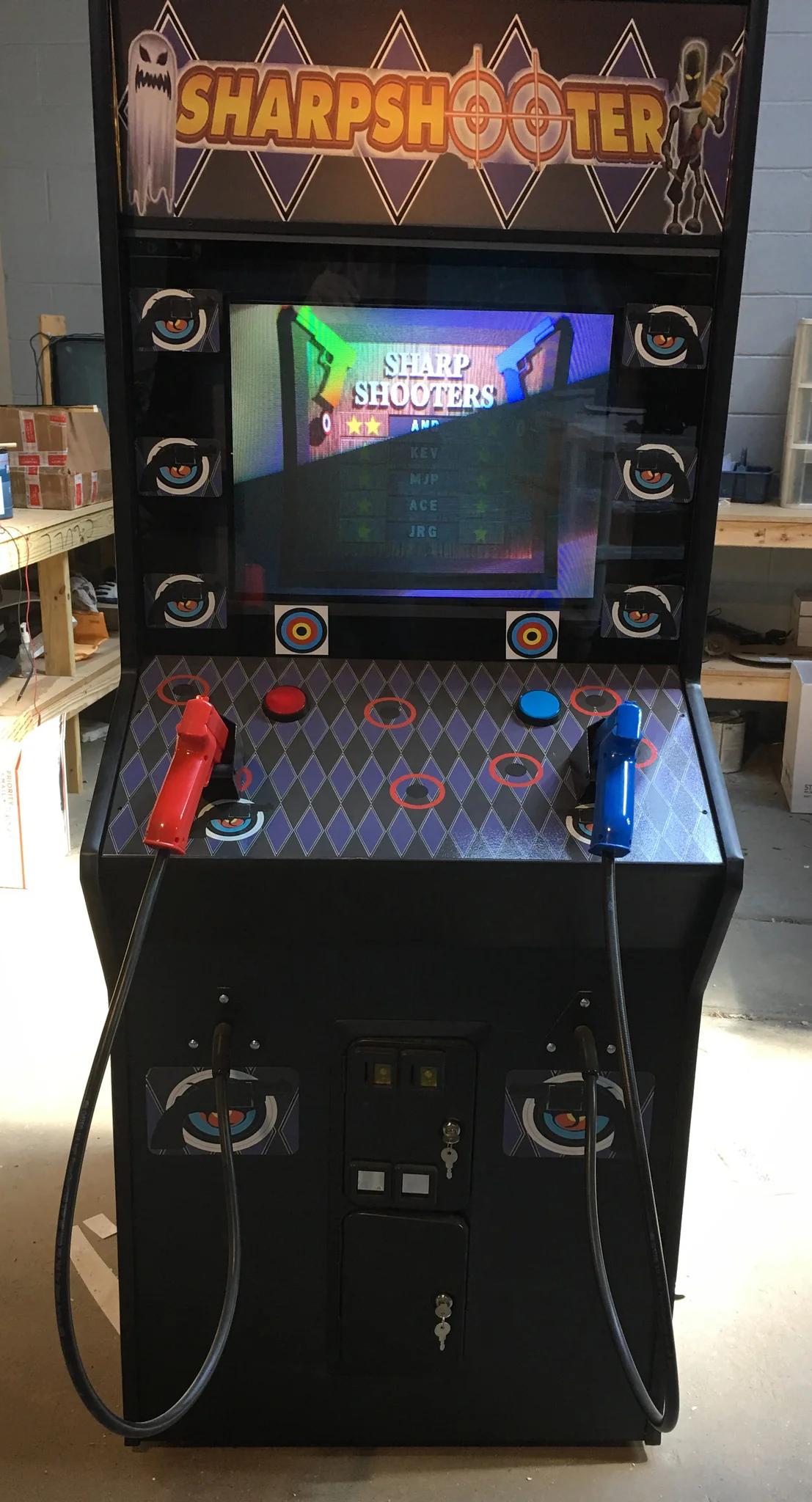 Sharp Shooter Arcade Game With All New Parts-Extra Sharp-New Guns-HEAVY DUTY, COIN OPERATED, COMMERCIAL GRADE WITH FREE PLAY OPTION - Image 3
