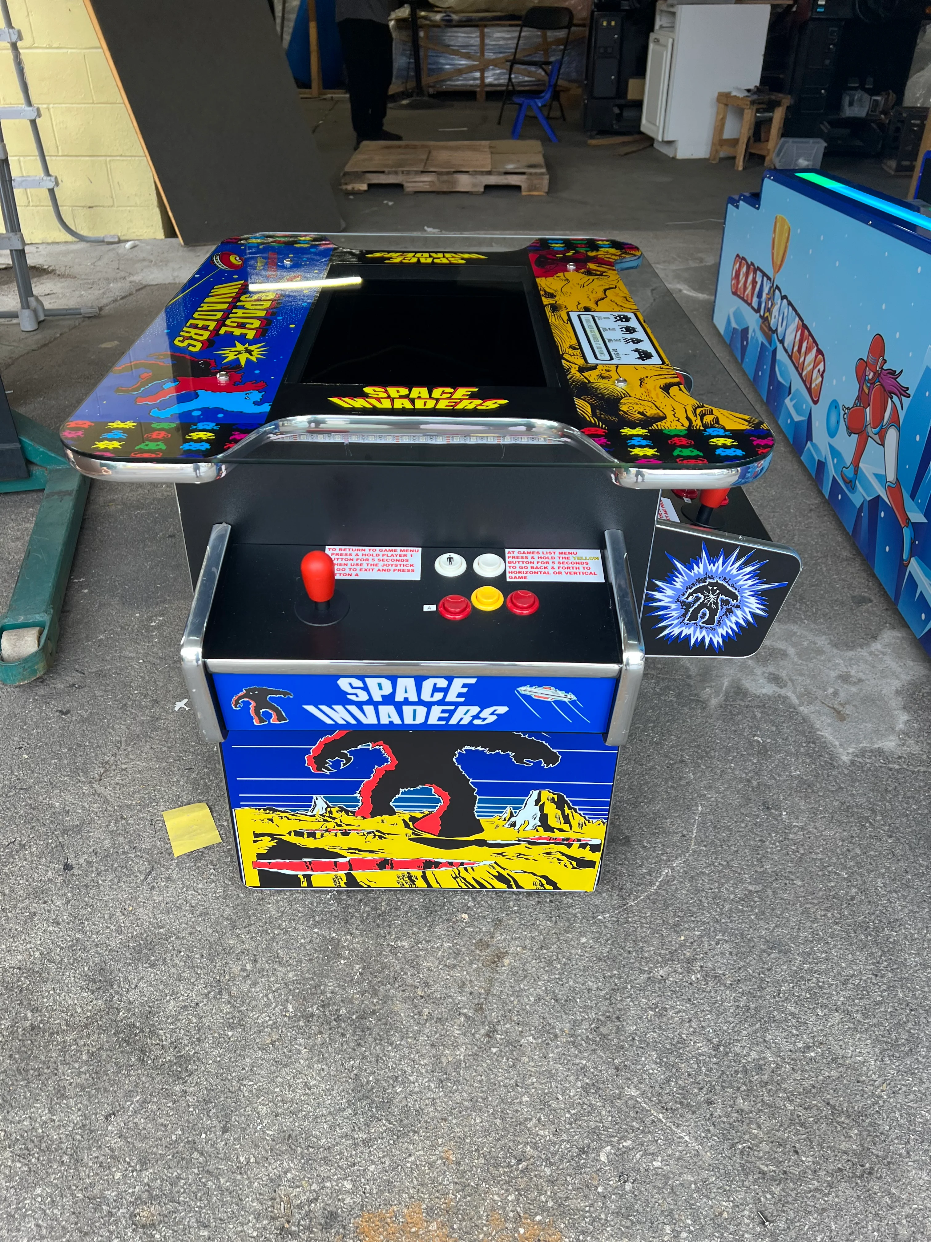 SPACE INVADERS COCKTAIL ARCADE 3-PANEL GAME - PLAYS OVER 3000 GAMES - COIN OPERATED, BRAND NEW, FREE SHIPPING - Image 5
