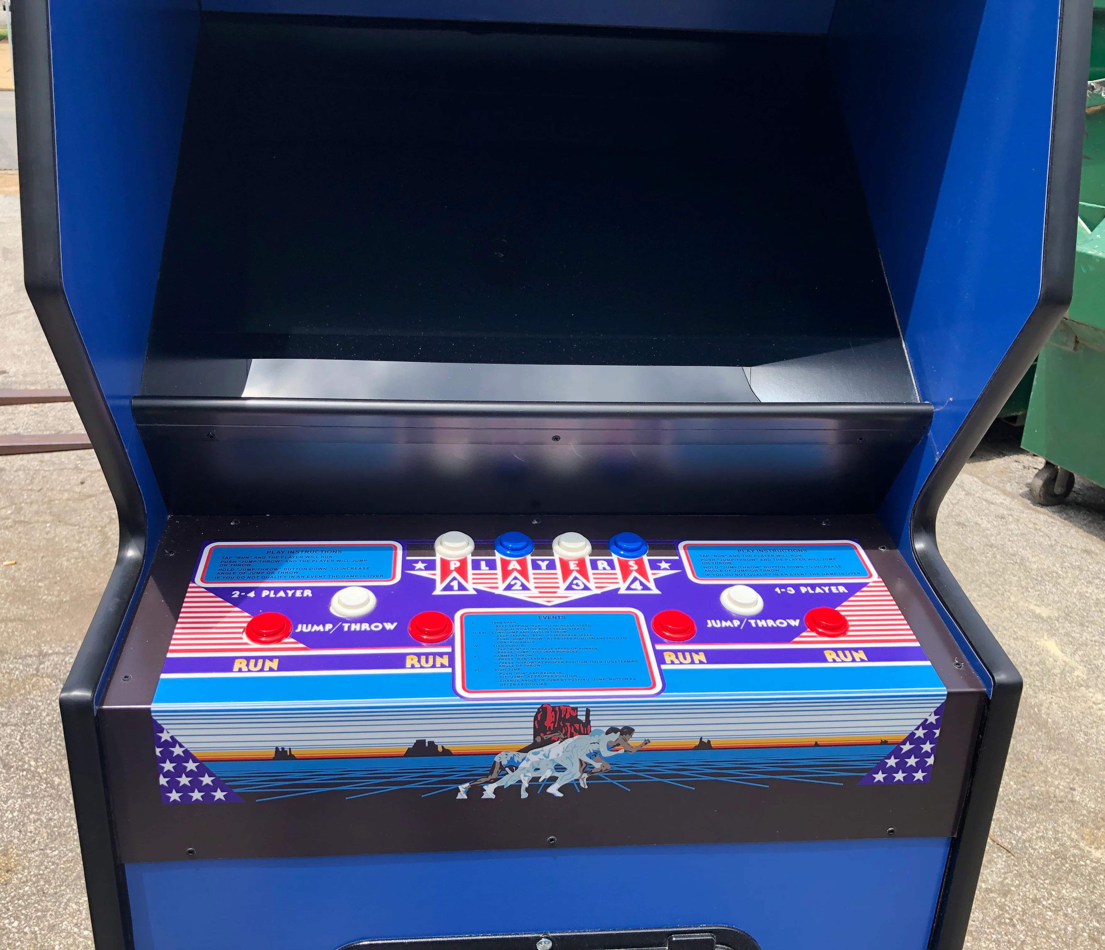 TRACK AND FIELD ARCADE WITH LOTS OF NEW PARTS- EXTRA SHARP-HEAVY DUTY, COIN OPERATED, COMMERCIAL GRADE WITH FREE PLAY OPTION - Image 4